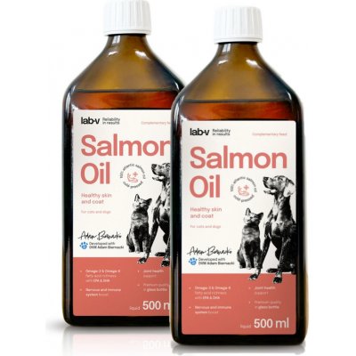LAB V Lososový olej obohacený o vitamíny 500 ml – Hledejceny.cz