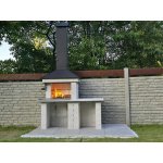 Zahradní krby Jiří Věříš Víceúčelový zahradní krb KOMBI Vlevo 150 cm Bílá – Hledejceny.cz