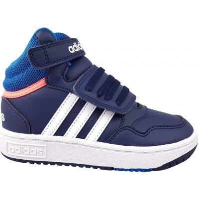 adidas dětské basketbalové boty HOOPS MID 3.0 AC tmavě modrá / modrá / oranžová