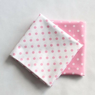 Knitva bavlněné šátky růžový puntík sada 2 kusů – Zboží Mobilmania