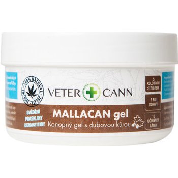 Mallacan gel s konopím a dubem na chronické podlomy koní 250 ml