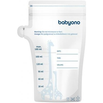 BabyOno 1084 sáčky na uskladnění mateřského mléka 180ml 30ks – Sleviste.cz