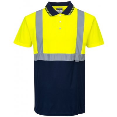 Portwest Polokošile Two-Tone S479 krátký rukáv reflexní Žlutá/navy S – Hledejceny.cz