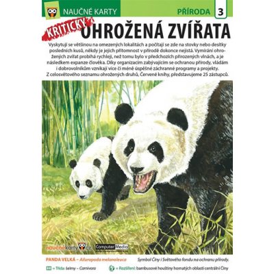 Kriticky ohrožená zvířata - Naučná karta - Smzslilová A., Hora J. – Zbozi.Blesk.cz