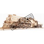 Ugears 3D mechanické puzzle Lokomotiva V-Express s vagónem 538 ks – Zboží Mobilmania