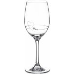 Diamante sklenice na bílé víno se Swarovski krystaly Petit Heart 240 ml – Zboží Mobilmania