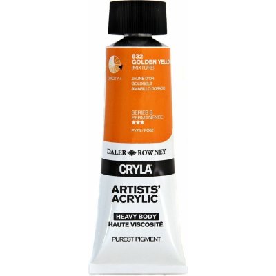 Daler Rowney Cryla Artists akrylová barva golden yellow 75 ml – Hledejceny.cz