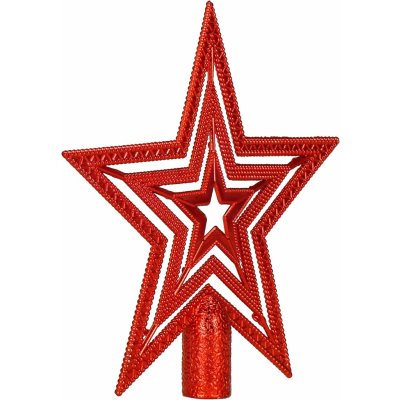 SPRINGOS Hvězda na vánoční stromeček 10 cm červená – Zboží Dáma