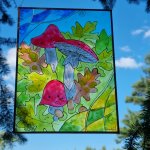 V.Randák Ručně malovaný obraz na skle – Muchomůrka červená | V. Randák – Hledejceny.cz