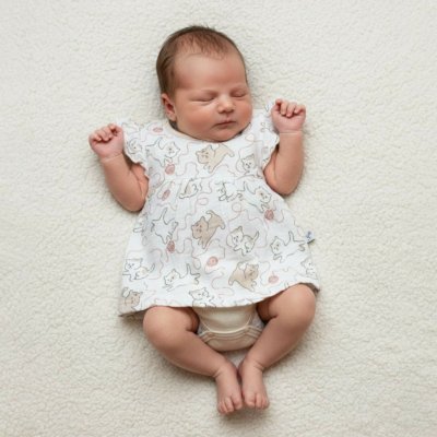 Baby Service Kojenecké body šaty krátký rukáv mušelín Kočičky – Hledejceny.cz