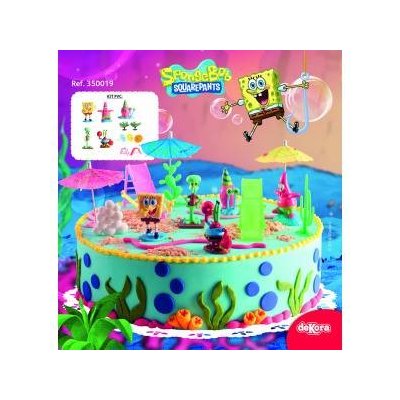 Figurka na dort SpongeBob celé město Dekora – Zboží Mobilmania