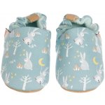 Lait et Miel bavlněné capáčky s koženou podrážkou se zajíčky – Zboží Dáma