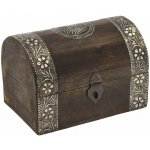 Sanu Babu Dřevěná truhlička z mangového dřeva zdobená kováním 23x15x16cm – Zboží Mobilmania