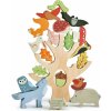 Dřevěná hračka Tender Leaf Toys strom s rovnováhou Stacking Forest s 19 zvieratkami a lesnými plodmi TL8409