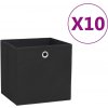 Úložný box Shumee Úložné boxy 10 ks netkaná textilie 28 x 28 x 28 cm černé