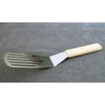 obracečka s otvory 28cm nerez rukojeť dřev. – Sleviste.cz