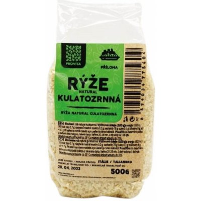Vega Provita PROVITA Rýže natural kulatozrnná 0,5 kg – Sleviste.cz