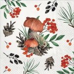 Ubrousek 33x33cm Houby, bobule, šišky – Hledejceny.cz