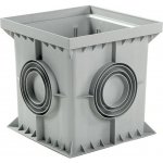Technodrain Revizní šachta WELLDRAIN 400 x 400 mm plastová 100-250 mm šedá – Zboží Dáma