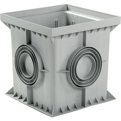 Technodrain Revizní šachta WELLDRAIN 400 x 400 mm plastová 100-250 mm šedá – Zboží Dáma