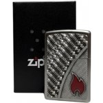 Zippo satin fin. Plakette Ornament Flame Red – Hledejceny.cz