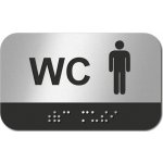 CEDULKA NA DVEŘE PRO NEVIDOMÉ (Braillovo písmo) - SPRCHY muži - 100x60 – Hledejceny.cz