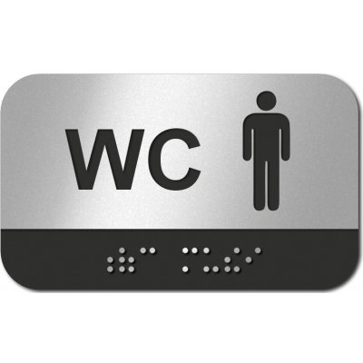CEDULKA NA DVEŘE PRO NEVIDOMÉ (Braillovo písmo) - SPRCHY muži - 100x60 – Hledejceny.cz