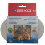 GEKO - Těsnění do oken samolepící EPDM guma E-profil 9x4mm/ 6m - bílé – Hledejceny.cz