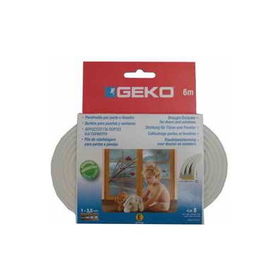 GEKO - Těsnění do oken samolepící EPDM guma E-profil 9x4mm/ 6m - bílé – Hledejceny.cz