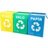 Koš Sixtol Sort Easy 3 Basic Tašky na tříděný odpad 3 ks 3 x 36 l SX4201