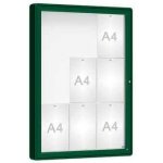 PROCITY Venkovní vitrína model 2000, 9 x A4, plexi, zelená | Zboží Auto