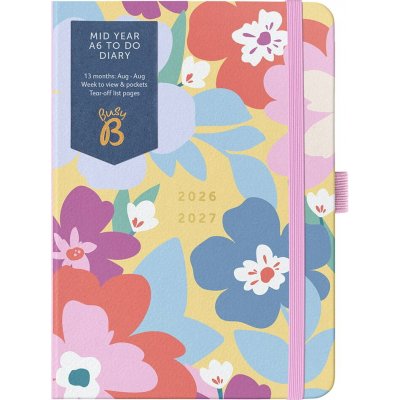 Busy B To Do FLoral A6 Týdenní 2026/27 růžová – Zboží Živě