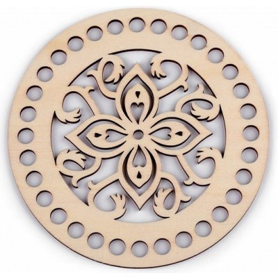 Víko na pletení / háčkování mandala O15 cm - vzor 3