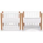 Kinderkraft dřevěná KOYA s funkcí ohrádky plus matrací white – Zboží Dáma