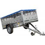 UNITRAILER GARDEN 230 KIPP s pletivovými bočnicemi, rámem H-0 a modrým krytem – Zboží Mobilmania