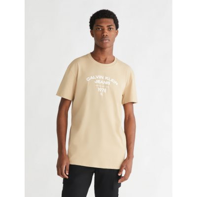 Calvin Klein pánské béžové tričko PF2