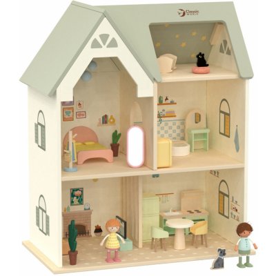 Classic World velký dřevěný domek pro panenky s nábytkem – Hledejceny.cz
