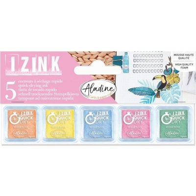 Aladine Razítkovací polštářky Aladine Izink Quick Dry jarní barvy 5 ks – Sleviste.cz