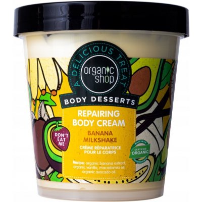 Organic Shop Body Desserts regenerační tělový krém Banánový shake 450 ml – Zboží Dáma