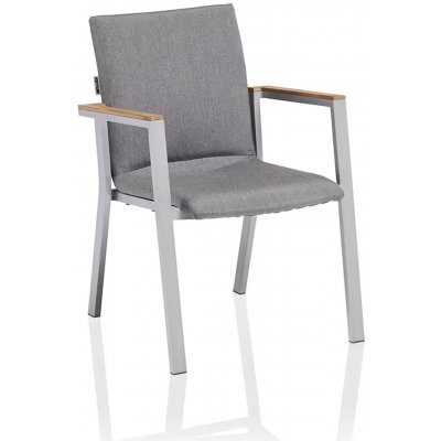 KETTLER Zahradní hliníková židle Rasmus Silver Teak 0106502-7110 409233 – Hledejceny.cz