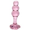 Anální kolík LoveToy Crystal Glass Anal Plug Flowers