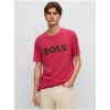 Pánské Tričko Hugo Boss pánské tričko tmavě růžové