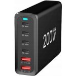 Nabíječka 200W PD 4x USB C 3x QC 3.0 GaN Dokovací stanice pro iPhone – Zboží Živě