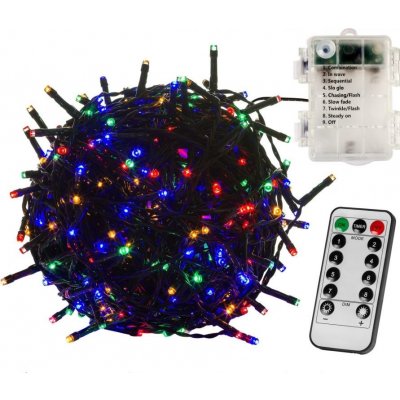 VOLTRONIC M59755 Vánoční osvětlení 5 m 50 LED barevné zel.kabel ovladač – Hledejceny.cz