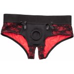 Scandal kalhotky s otevřeným rozkrokem/univerzální harnes + dildo – Zboží Mobilmania