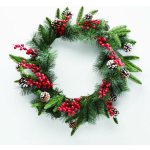 ACA Lighting vánoční adventní věnec PVC bobule a šišky 50 cm X165012 – Hledejceny.cz