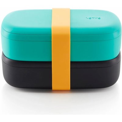Lékué Lunchbox To Go 1 l tyrkysová černá – Zboží Dáma