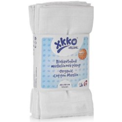 KIKKO pleny z biobavlny XKKO Organic 40 x 40 cm Staré časy Bílé 10 ks