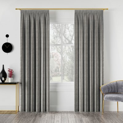 Dekorační závěs s řasící páskou VELVINO 140 cm x 250 nebo 260 cm color 005 světle šedá (cena za 1 kus) MyBestHome Rozměr: 140x250 cm – Sleviste.cz