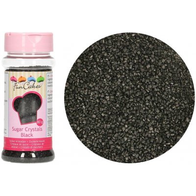 FunCakes Barevný dekorační cukr černý 80 g